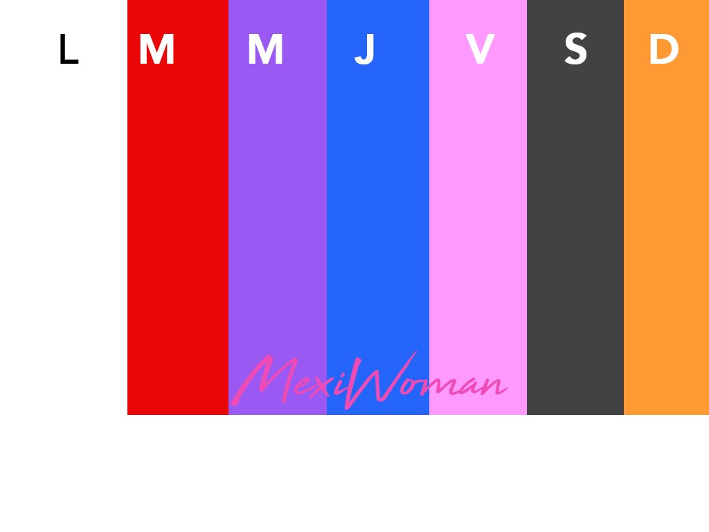 ELIGE EL COLOR DE TU ROPA SEGUN EL DÍA