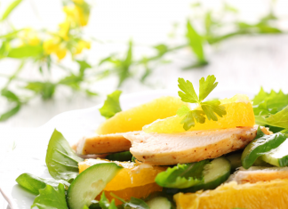 Ensalada  para el Verano de Pepino y Naranja